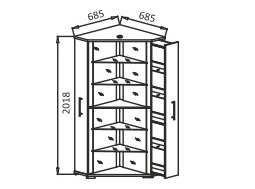Витрина-2 Шкаф МЦН угловой                                                                                                                                                                                                                                            
